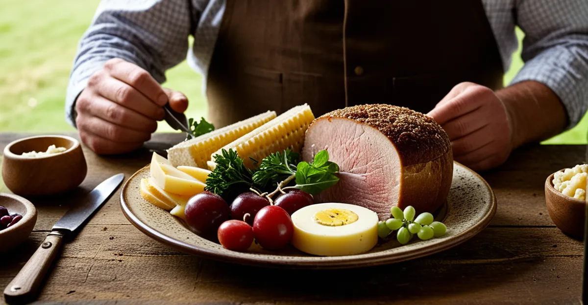 How can you prepare a traditional English ploughman’s lunch?